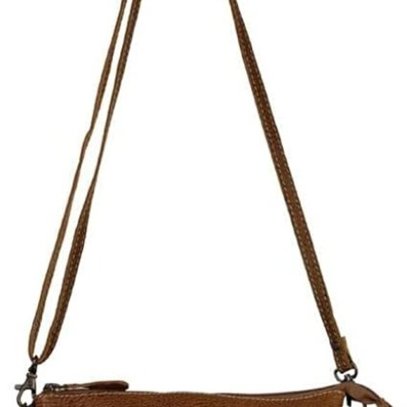 Nifty Small & Cross Body Bag Upcycled Canvas & Leather - Picture 3 of 5